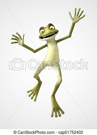 337x470 Rendering Of Cartoon Frog Jumping For Joy Rendering - Frog Jumping Drawing
