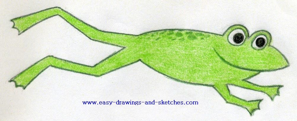1002x408 how to draw cartoon frog jumping frogs frog drawing, cartoon - Frog Jumping Drawing