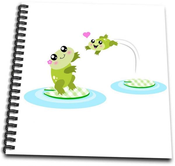600x570 db cute baby frog jumping into mom frogs arms - Frog Jumping Drawing