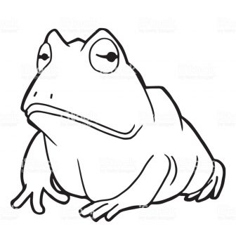 336x336 Frog Line Art Drawing A And Colouring Cute Tumblr Wmstdc - Frog Line Drawing