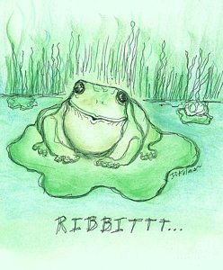 248x300 Lily Pad Drawings Fine Art America - Frog On Lily Pad Drawing