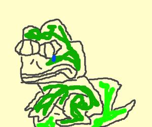 300x250 Sad Frog On Lily Pad Drawing - Frog On Lily Pad Drawing