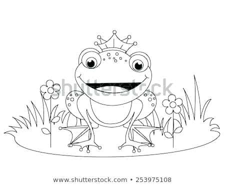 450x370 Cute Frog Prince Coloring Book - Frog Prince Drawing