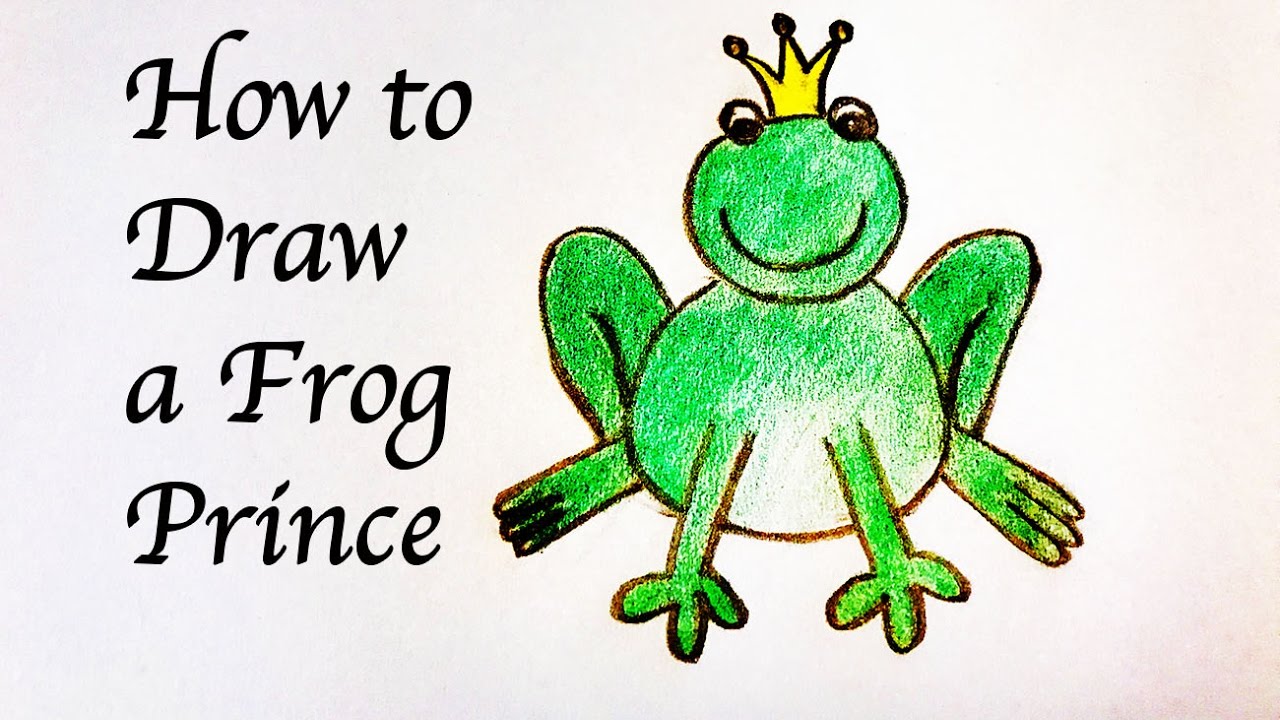 1280x720 Drawing For Kids How To Draw A Frog Prince - Frog Prince Drawing