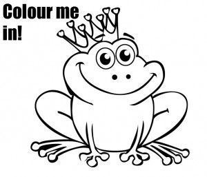 300x257 Free Frog Coloring Page - Frog Prince Drawing