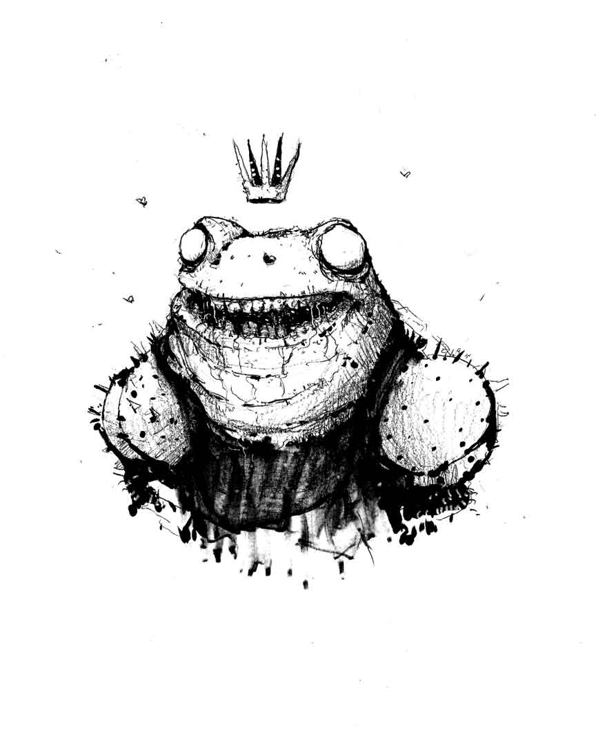 864x1080 Frog Prince Print Nox Lucem - Frog Prince Drawing