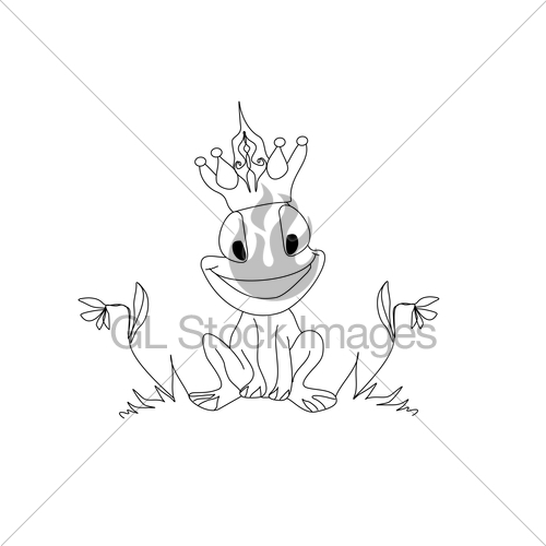 500x500 Frog Prince Cartoon Character Gl Stock Images - Frog Prince Drawing
