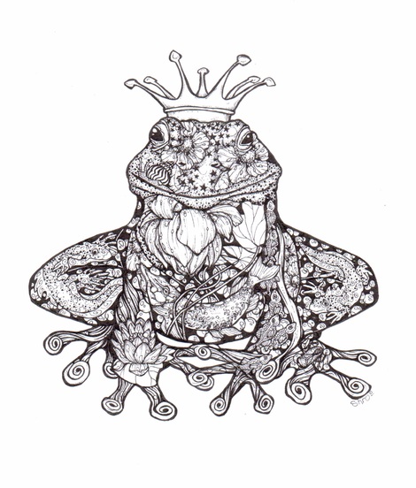 470x552 Artwork - Frog Prince Drawing