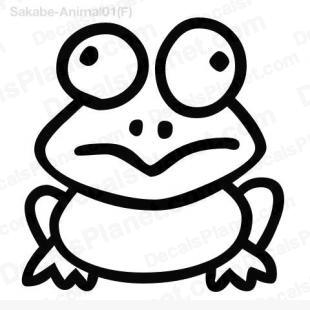 310x310 frog simple drawing decal, vinyl decal sticker, wall decal - Frog Simple Drawing