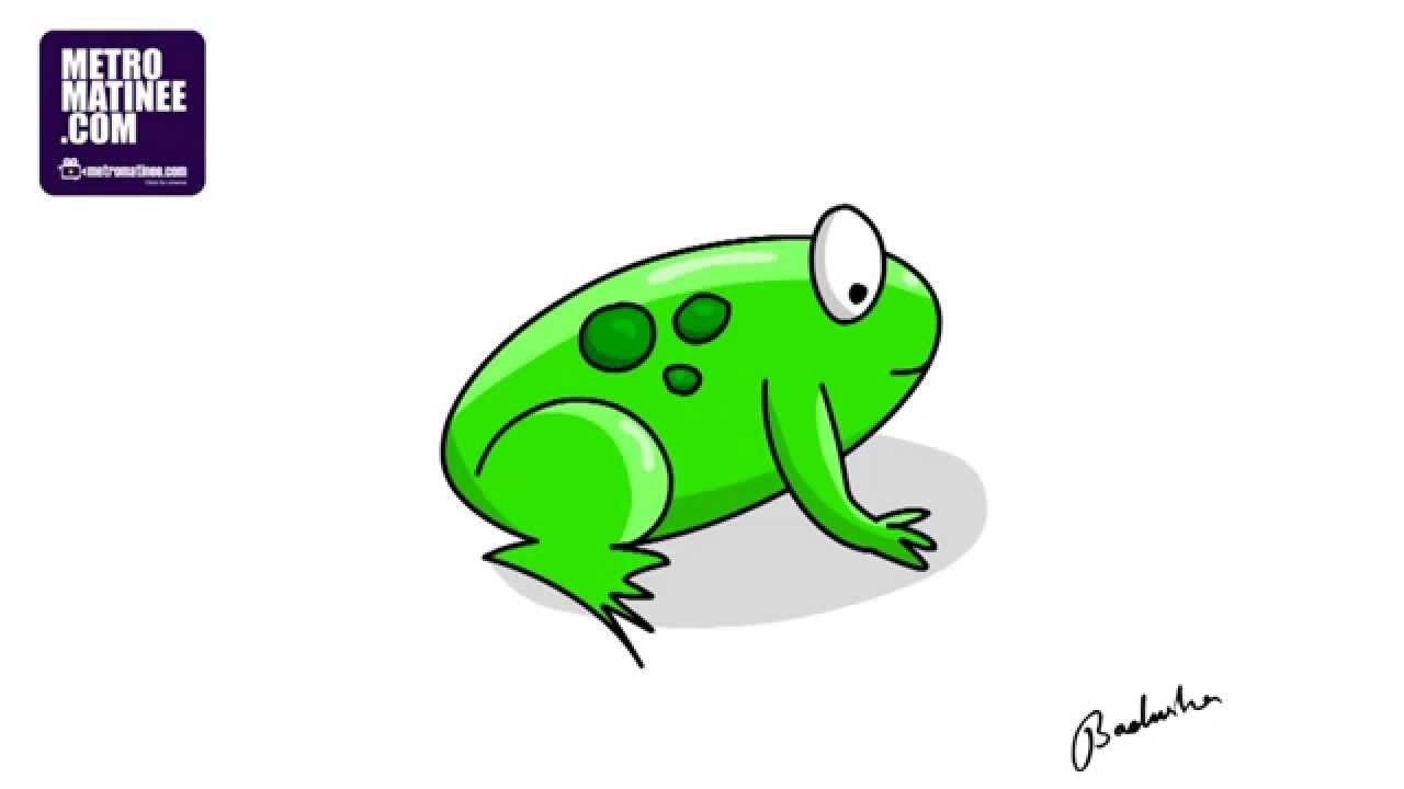 1280x720 How To Draw A Easy Frog Steps Youtube Drawing - Frog Simple Drawing