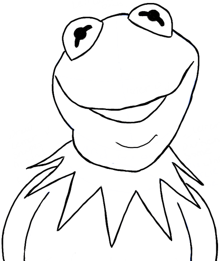 450x533 how to draw kermit the frog from the muppets movie and show - Frog Simple Drawing