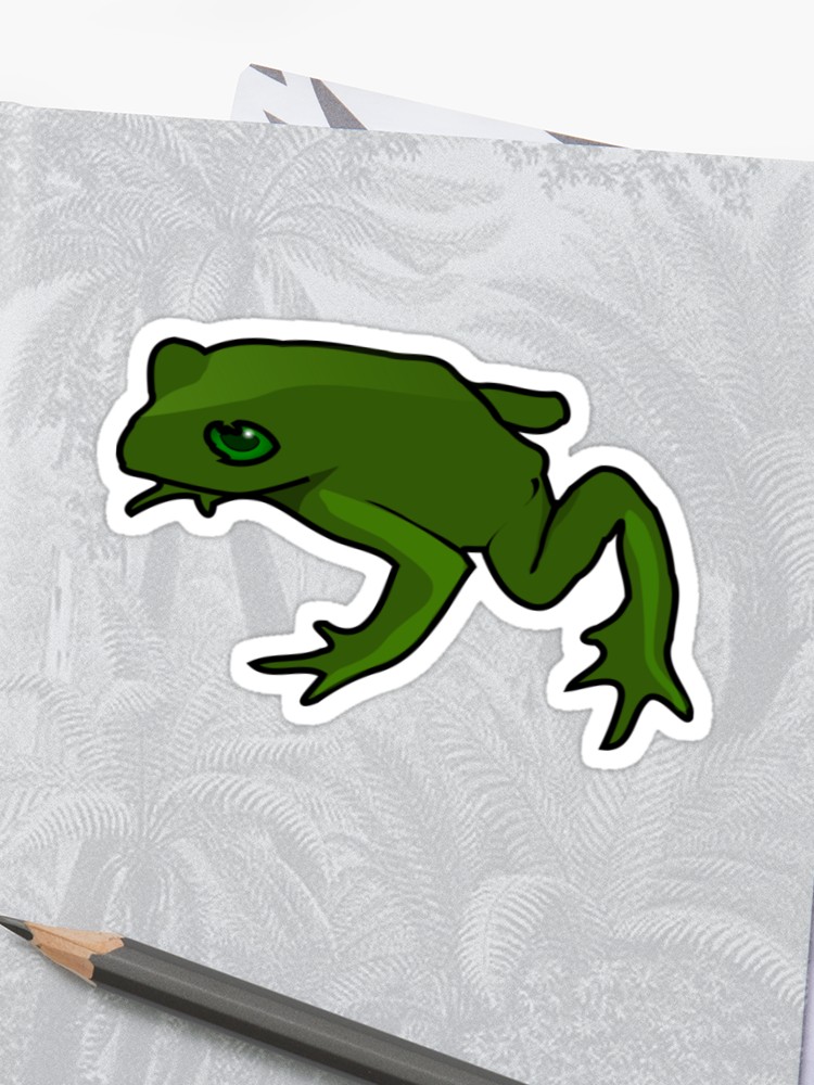 750x1000 A Very Simple Drawing Of A Frog Sticker - Frog Simple Drawing