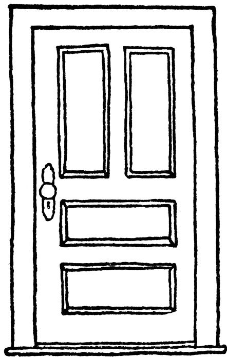 442x700 door drawing drawings front door makeover, door crafts, clip art - Front Door Drawing