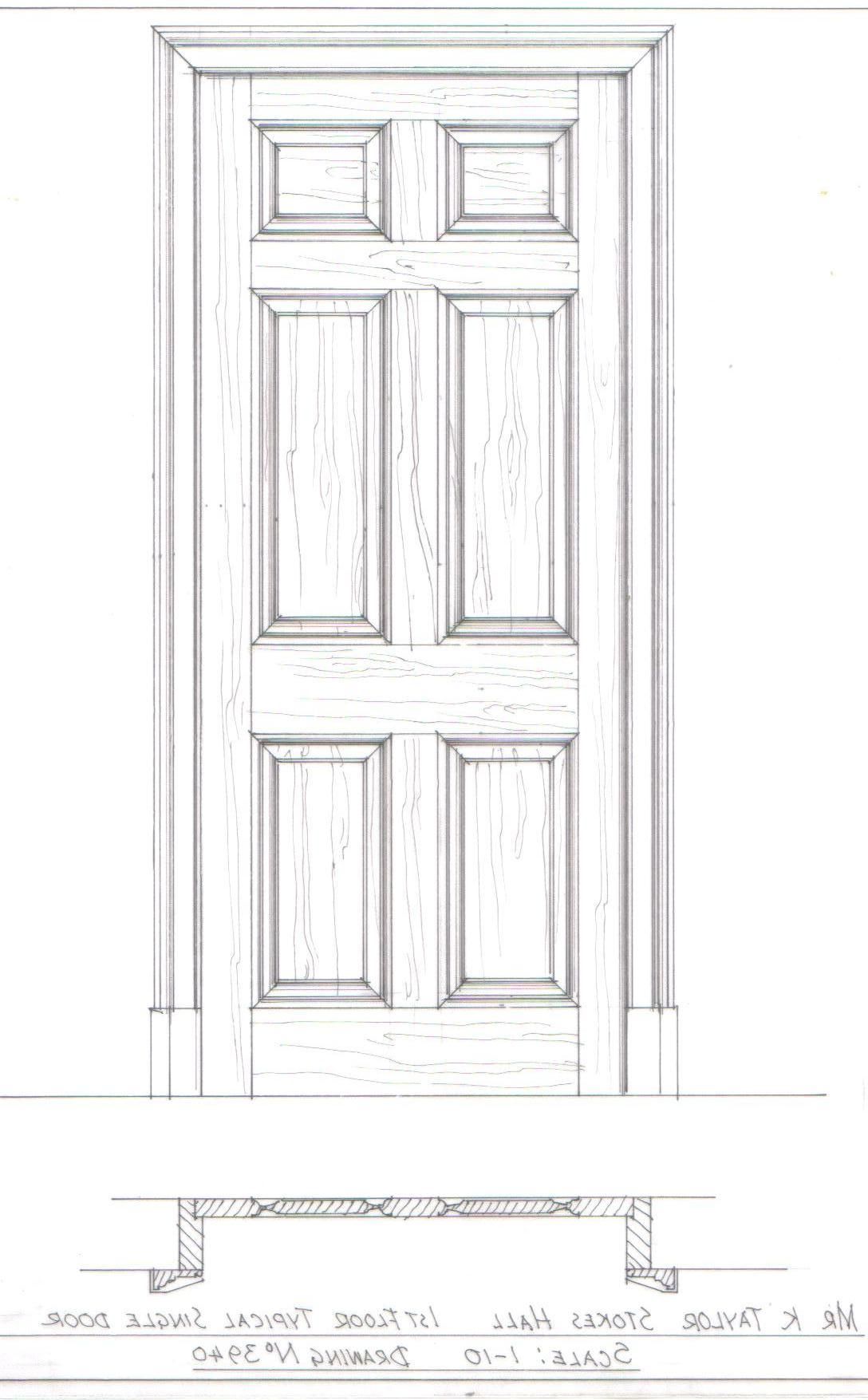 1088x1755 Drawings Of Georgian Doors - Front Door Drawing