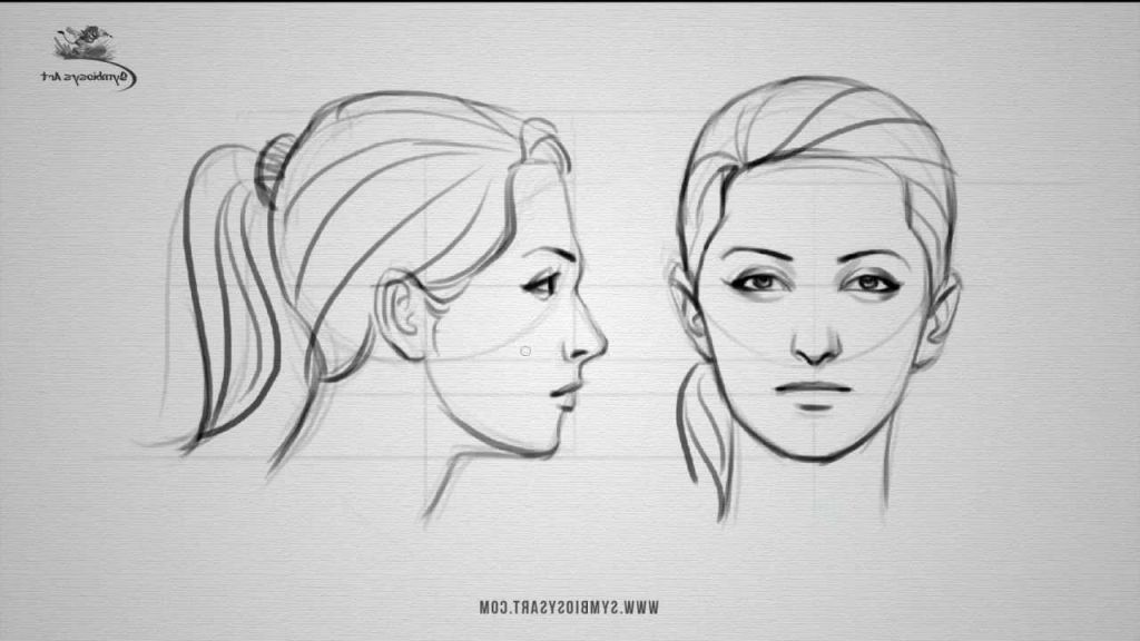 1024x576 Drawing Face Profile How To Draw A Female Face Front And Side View - Front Drawing