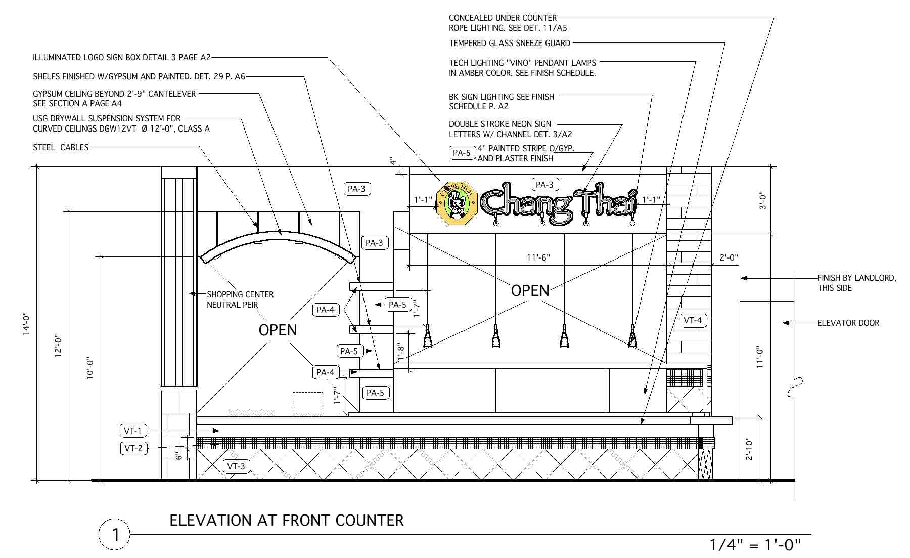 1800x1103 Front Elevation Construction Drawing J Kretschmer Architect - Front Elevation Drawing