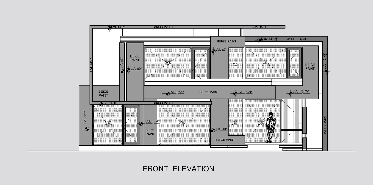 1582x784 Gallery Of Twin Courtyard House Charged Voids - Front Elevation Drawing