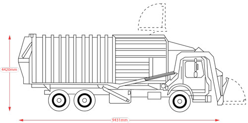 500x249 front end loader - Front End Loader Drawing