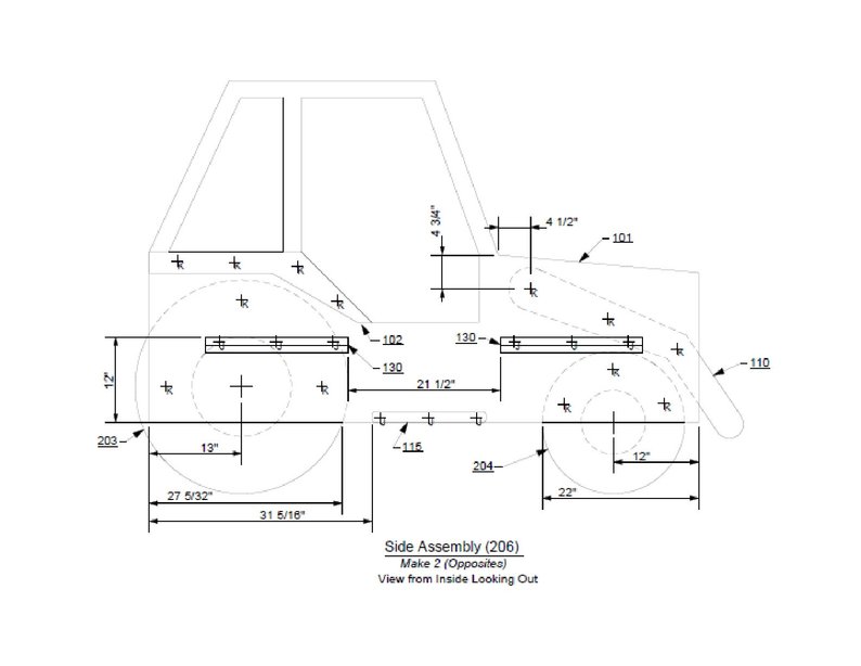 794x614 front end loader kids bed plans diy single size boys bed etsy - Front End Loader Drawing