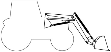 370x174 front end loader with automatic levelling for farm tractors - Front End Loader Drawing