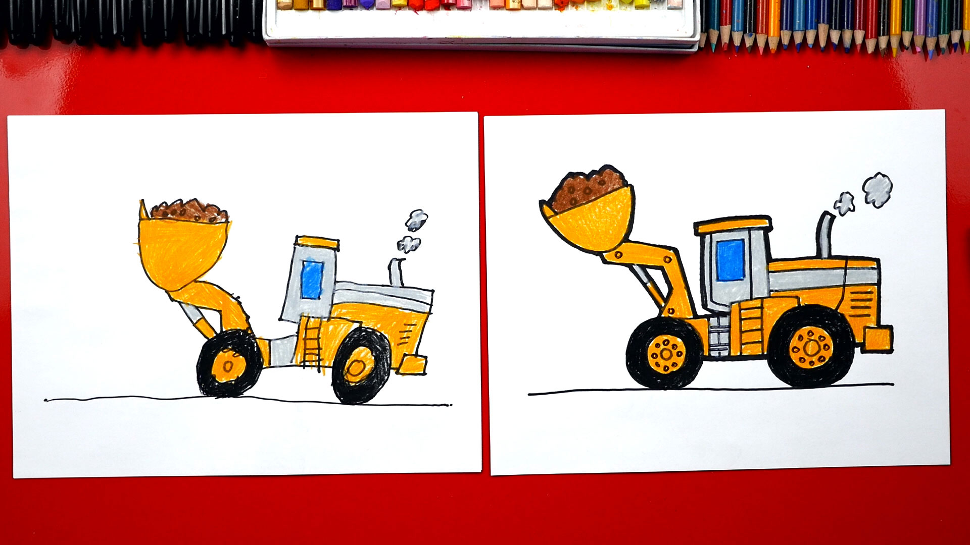 1920x1080 how to draw a front end loader construction truck - Front End Loader Drawing