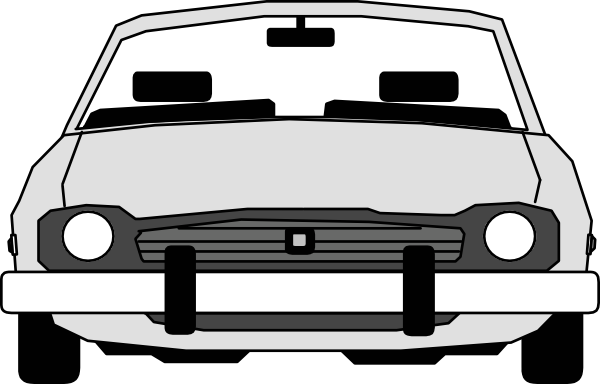 600x384 Car Front View Clip Art - Front Of Car Drawing