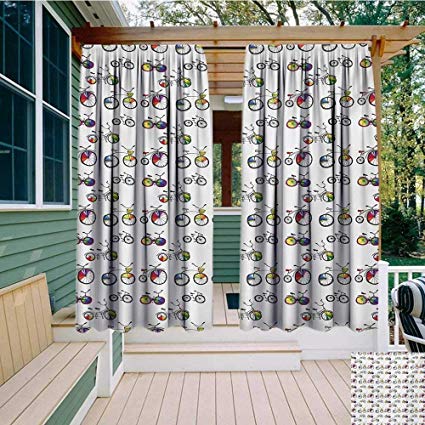425x425 Bybyhome Porch Curtains Bear Ink Drawing Style - Front Porch Drawing