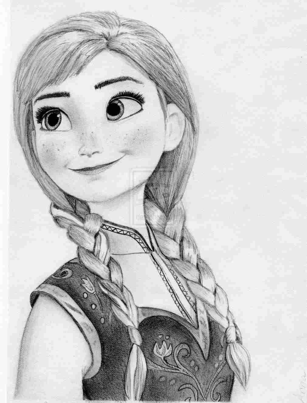 1011x1326 Elsa Drawing Easy Anna Frozen - Frozen Anna And Elsa Drawing