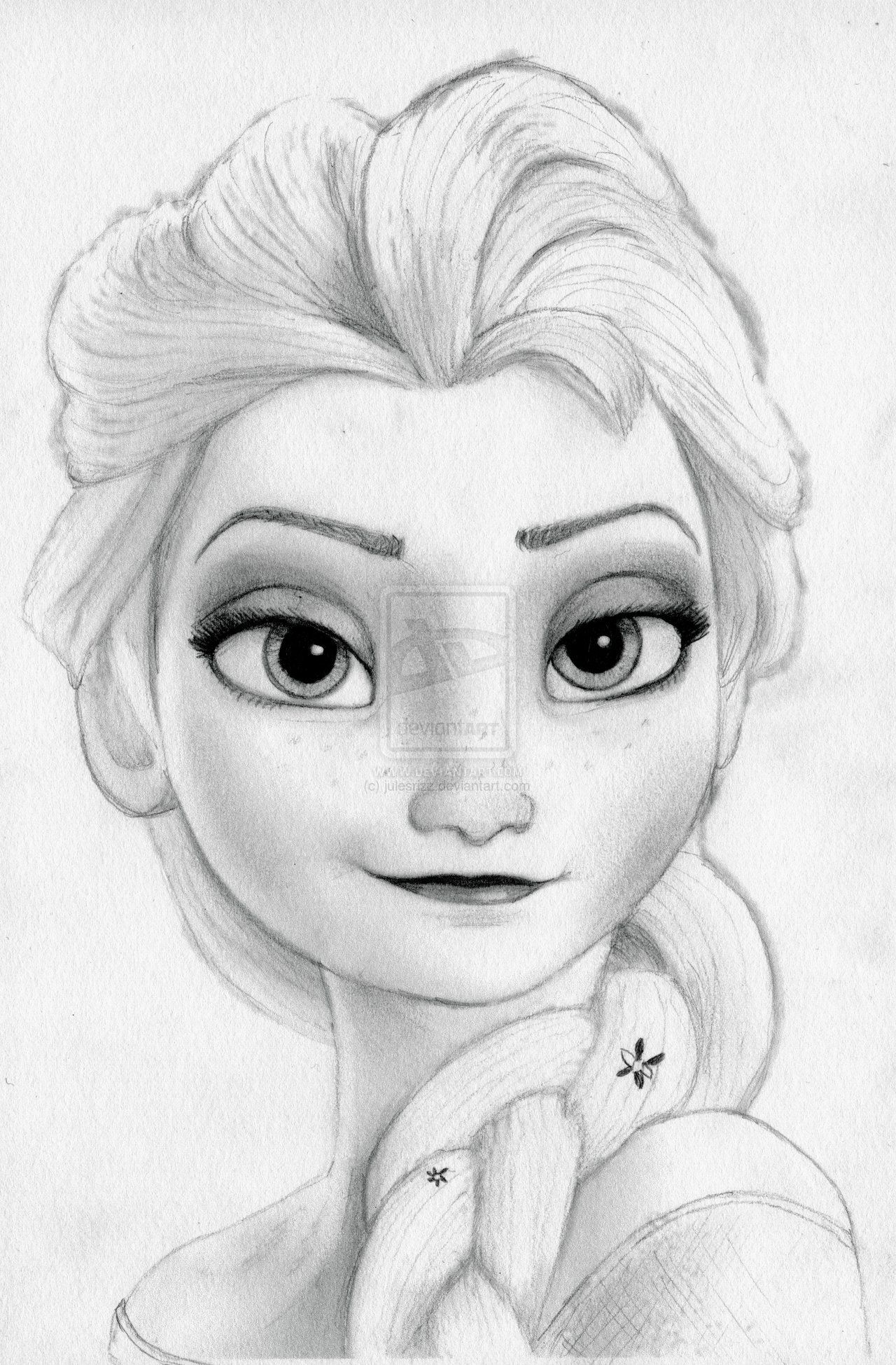 Frozen Anna And Elsa Drawing at Explore collection