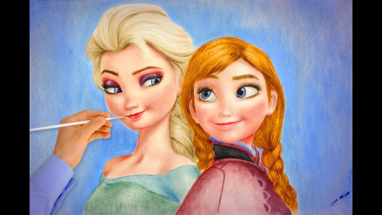 1280x720 Frozen Elsa Anna Amazing - Frozen Anna And Elsa Drawing