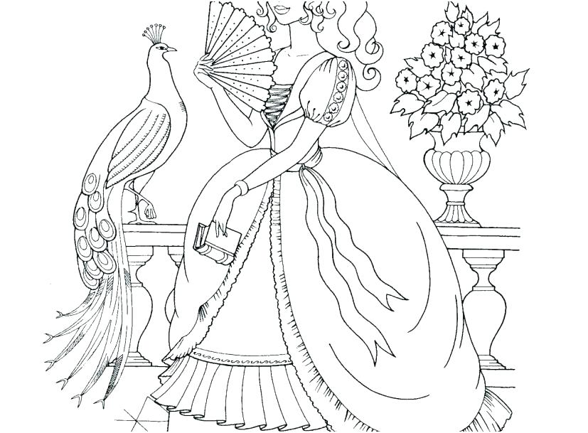 827x609 Coloring Pages All Princess - Frozen Castle Drawing