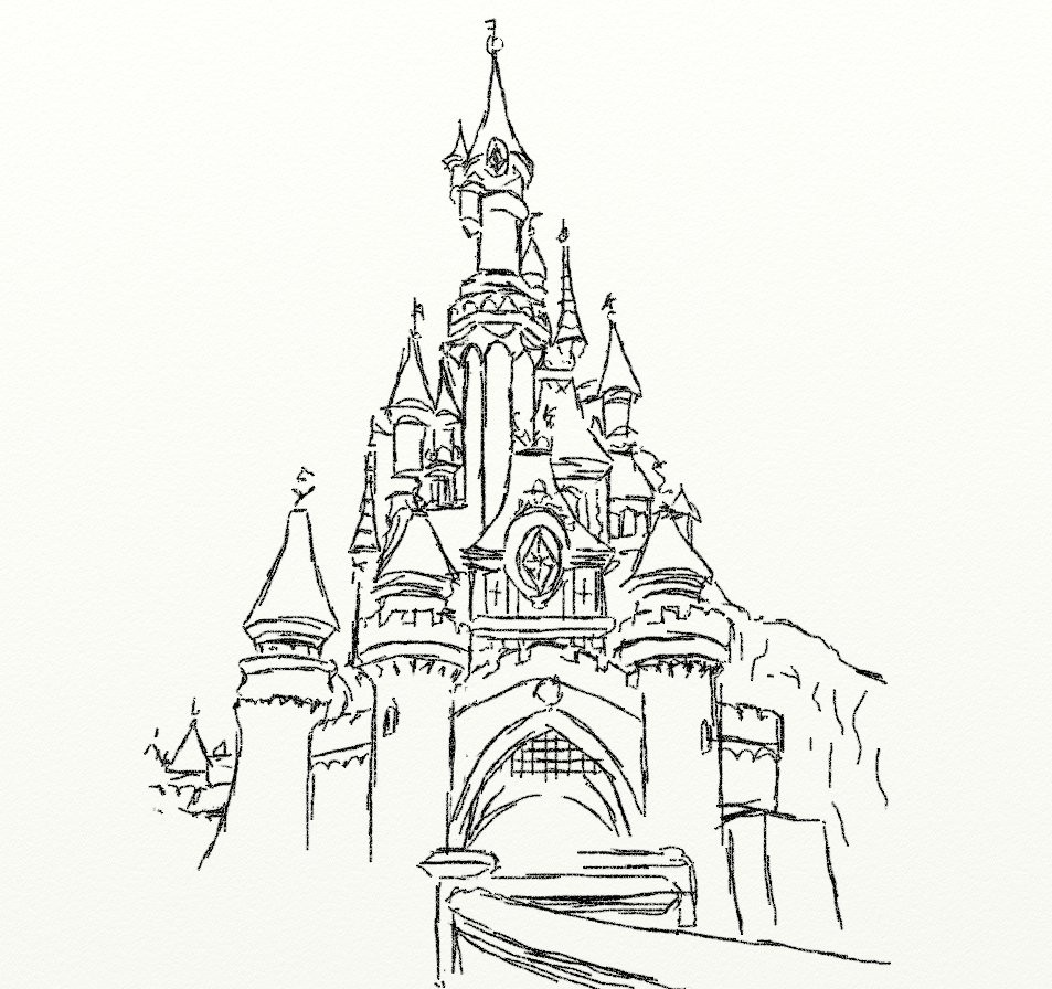 Frozen Castle Drawing at PaintingValley.com | Explore collection of ...