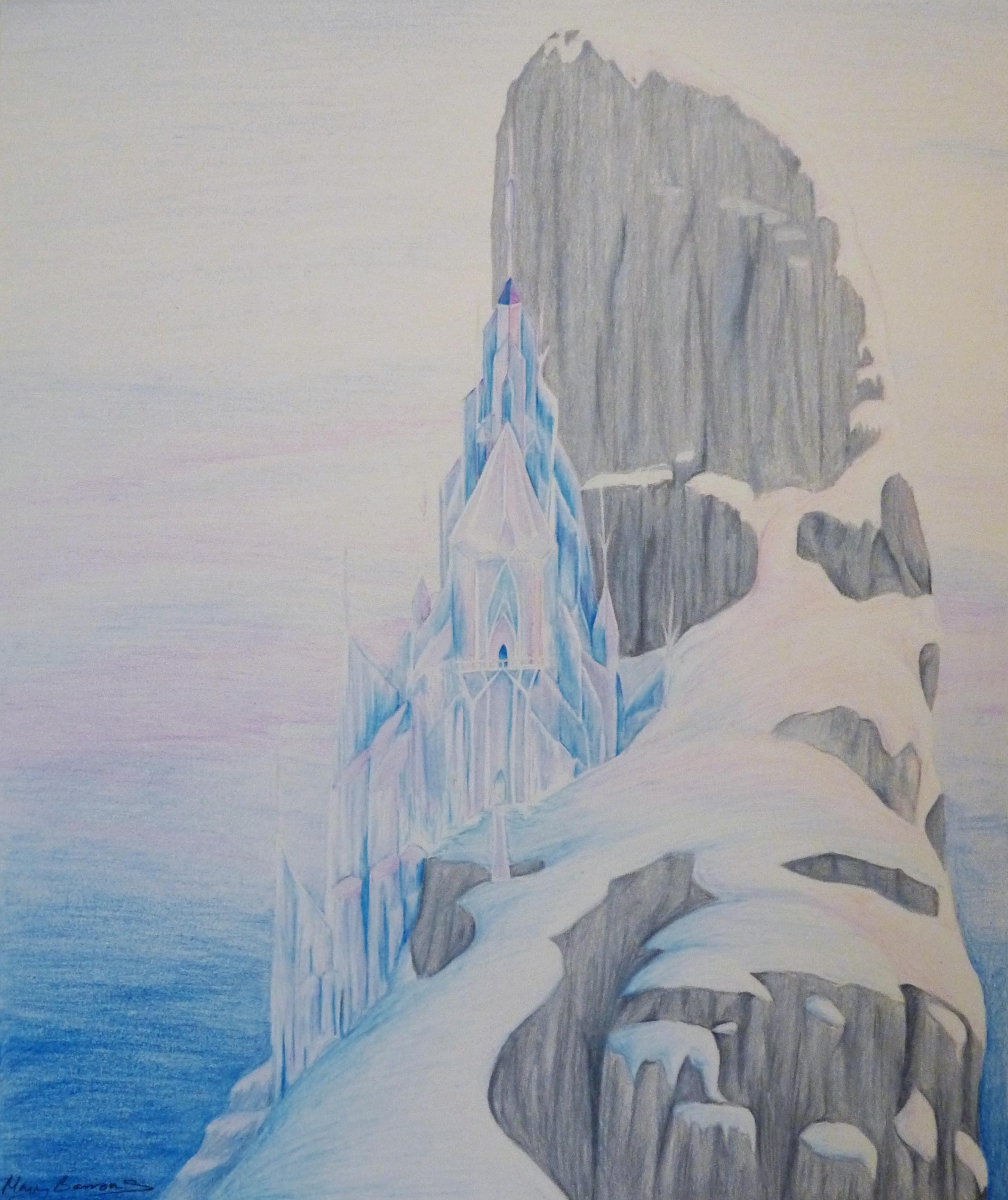 2646x3150 Ice The Aspiring Illustrator - Frozen Castle Drawing