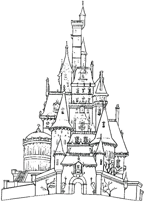 575x804 medieval castle coloring pages castles coloring pages disney - Frozen Castle Drawing