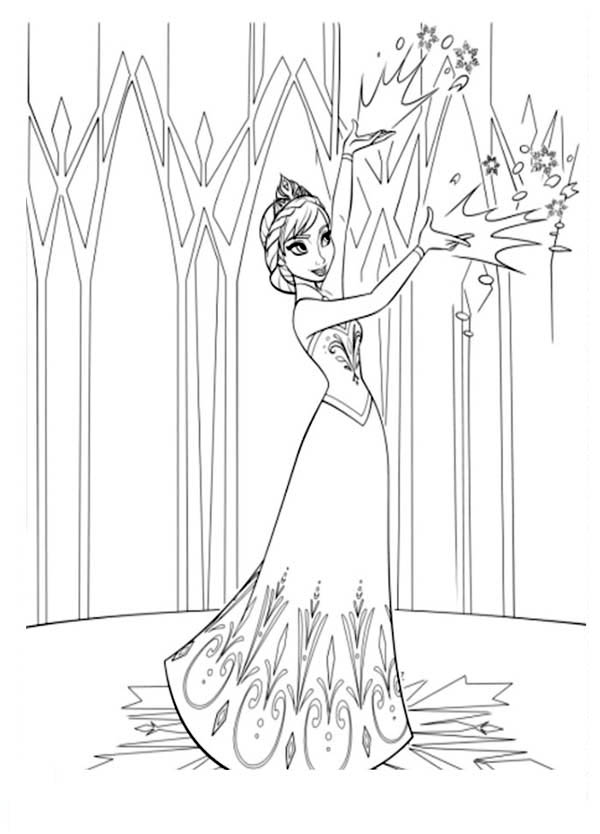 600x834 Snowflake Drawing Frozen Elsa For Free Download - Frozen Castle Drawing
