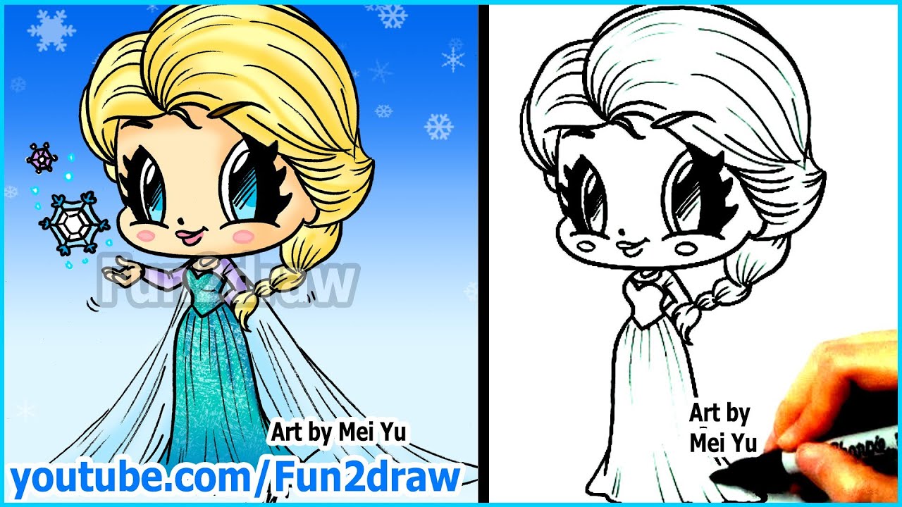 1280x720 How To Draw Disney Princesses Characters - Frozen Characters Drawing