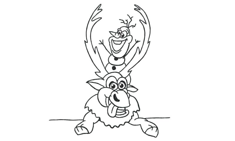 800x480 Step - Frozen Characters Drawing