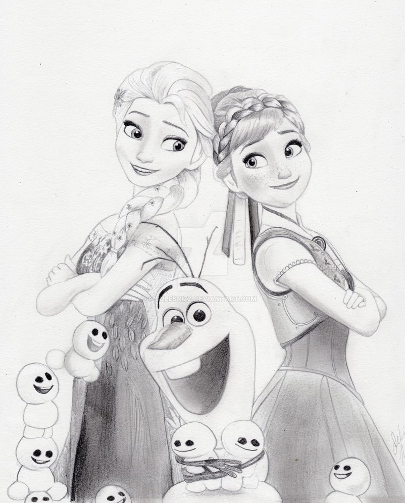 802x996 Frozen Fever - Frozen Drawing
