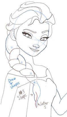236x413 How To Draw Elsa From Frozen With Easy Step - Frozen Drawing