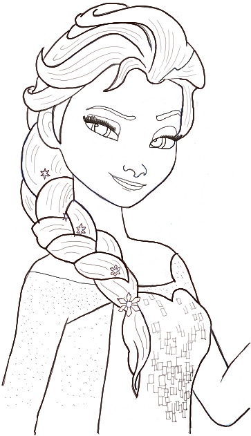 363x631 how to draw elsa the snow queen from disneys frozen drawing - Frozen Drawing