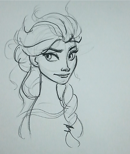 433x511 How To Draw Elsa From Frozen - Frozen Drawing