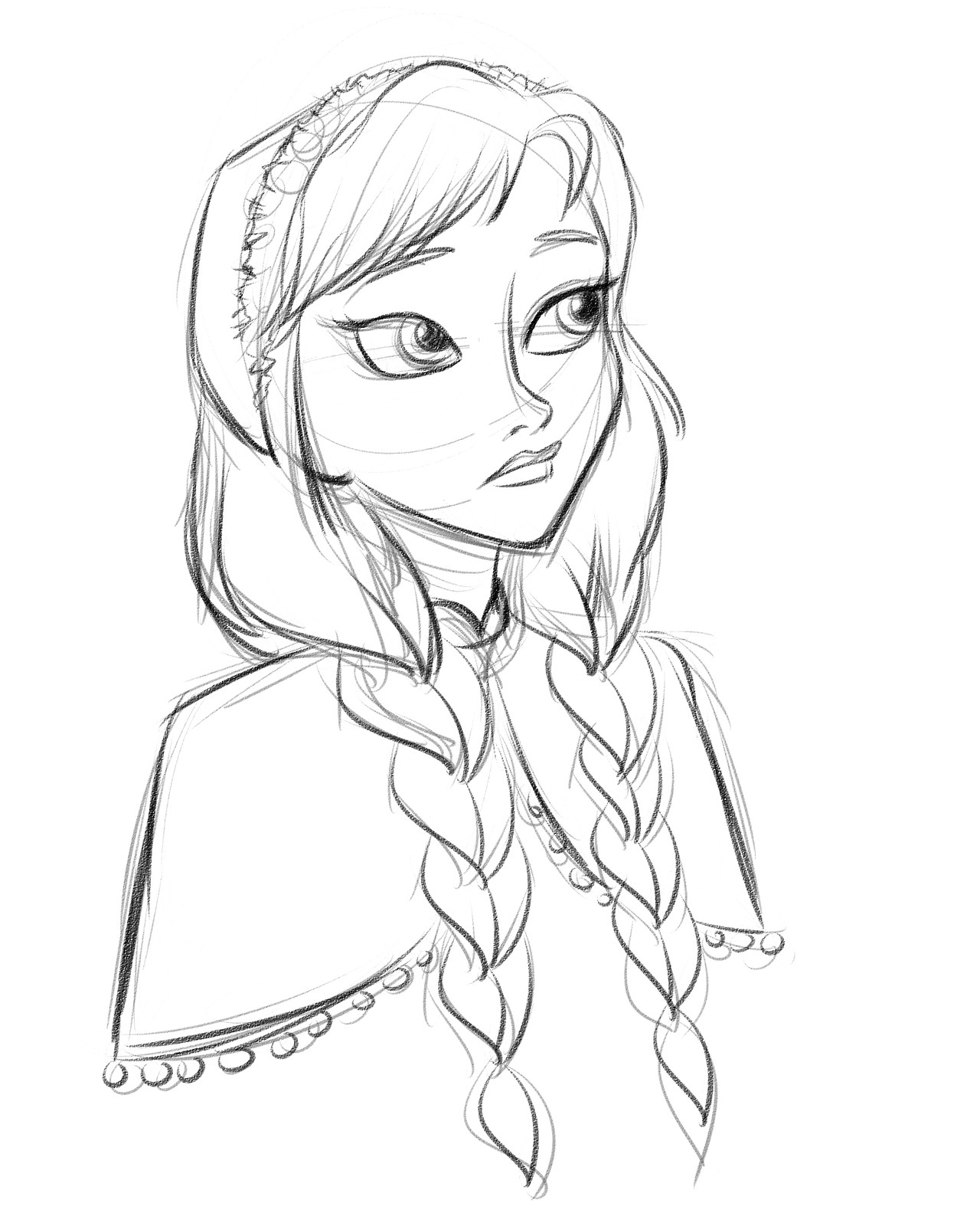 1280x1600 Elsa Frozen Drawing Easy Anna Drawing - Frozen Drawing