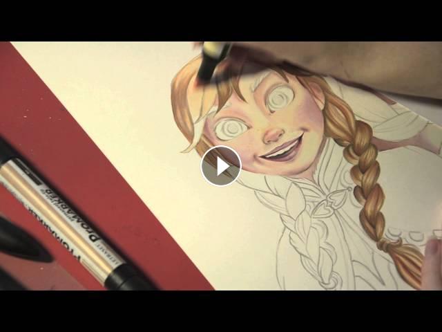640x480 Drawing Anna And Elsa From Disney's Frozen - Frozen Drawing Anna And Elsa