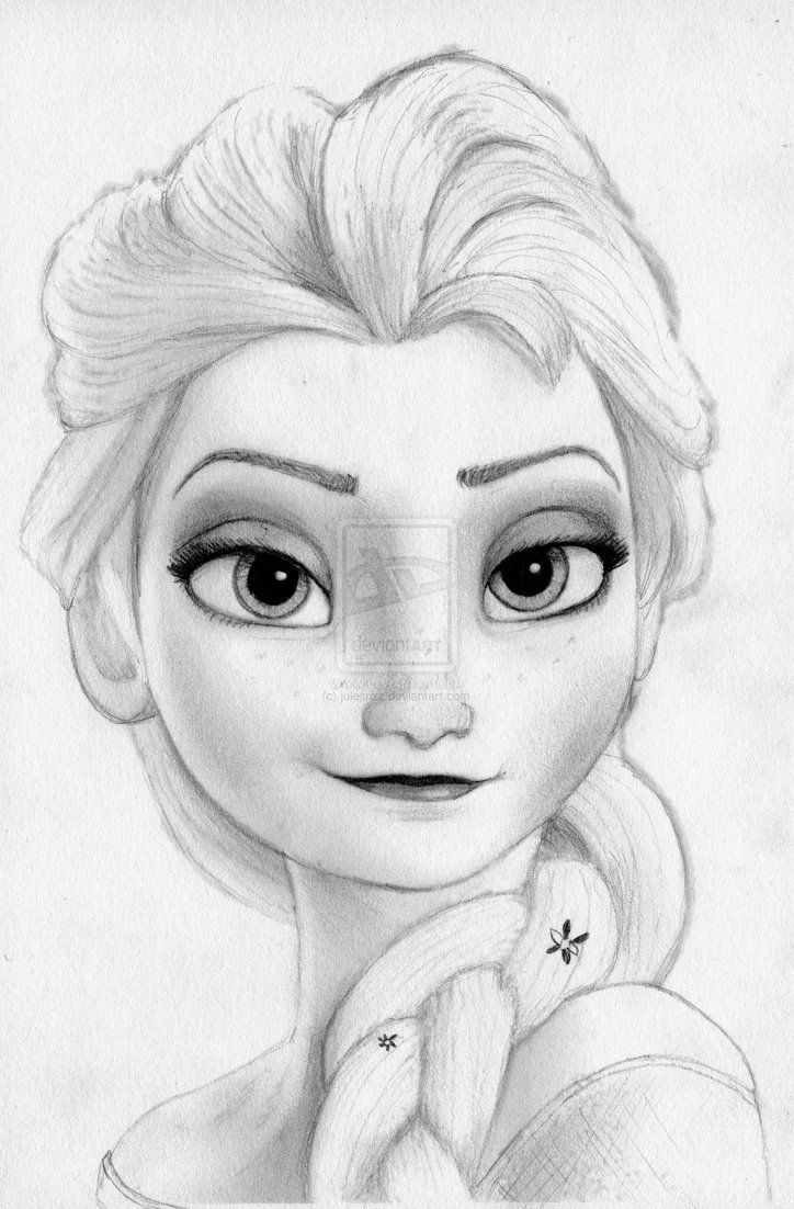 724x1102 Elsa Frozen Drawing Tutorial With Elsa Drawing Tutorial Step - Frozen Drawing Anna And Elsa