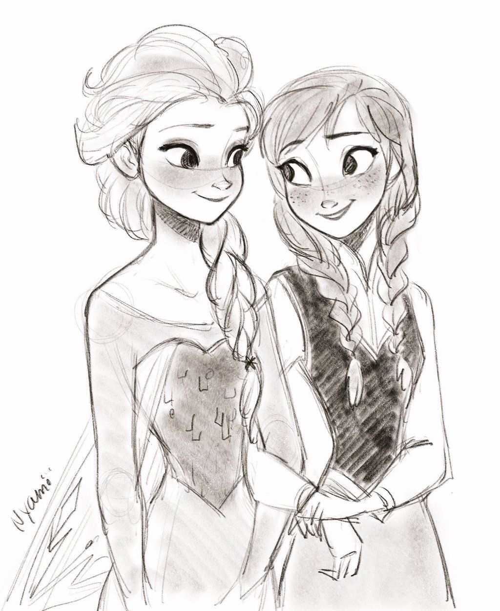 1024x1252 Elsa And Anna Oh Crafty Days - Frozen Drawing Anna And Elsa