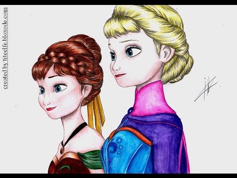 480x360 Frozen Drawing Elsa Coronation - Frozen Drawing Anna And Elsa