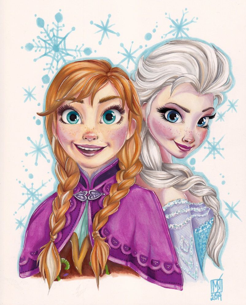 802x995 Anna And Elsa - Frozen Drawing Anna And Elsa