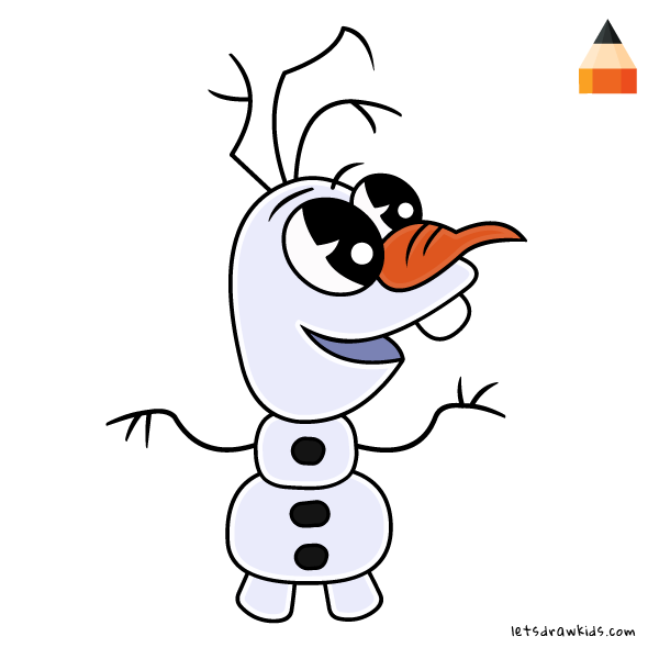 600x600 How To Draw Olaf - Frozen Drawing For Kids