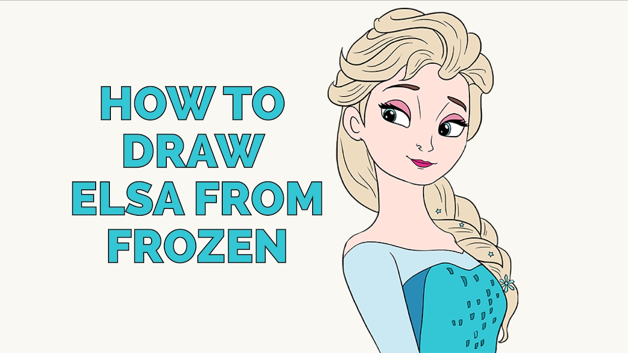 1280x720 How To Draw A Elsa From Frozen In A Few Easy Steps Drawing - Frozen Drawing For Kids