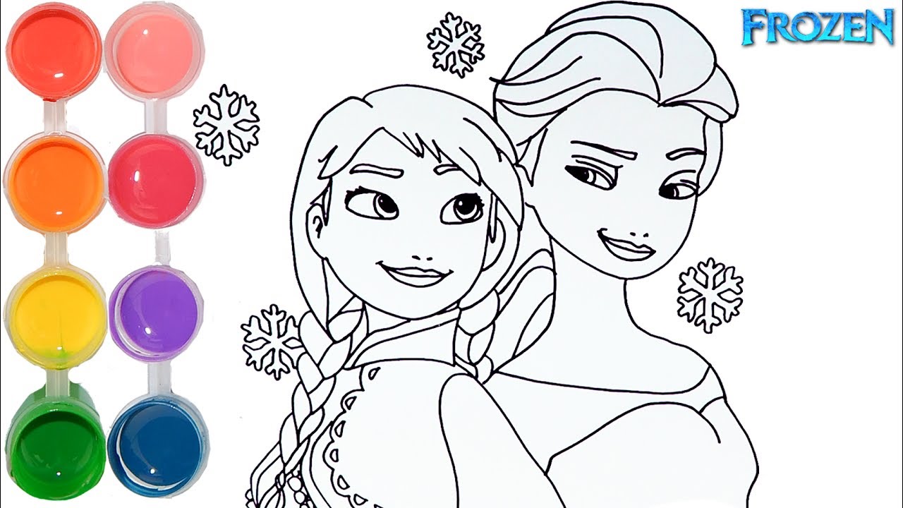 1280x720 How To Draw Color Frozen Elsa Ana Drawing On New Learning - Frozen Drawing For Kids
